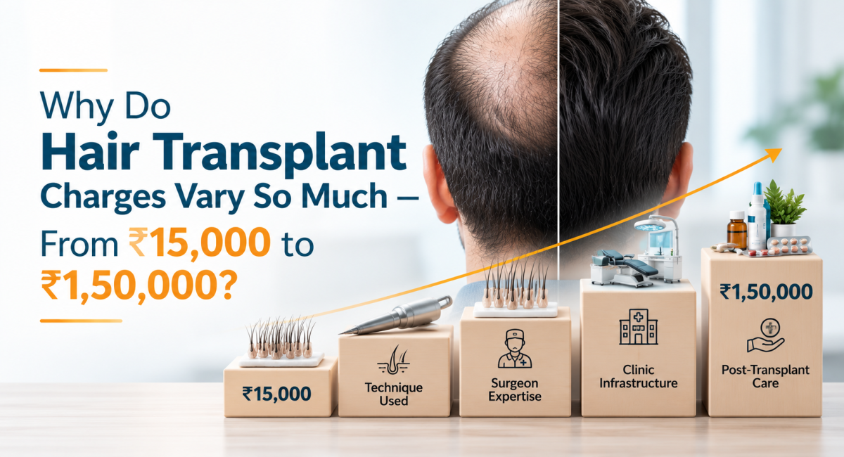 Why Do Hair Transplant Charges Vary So Much — From ₹15,000 to ₹1,50,000?